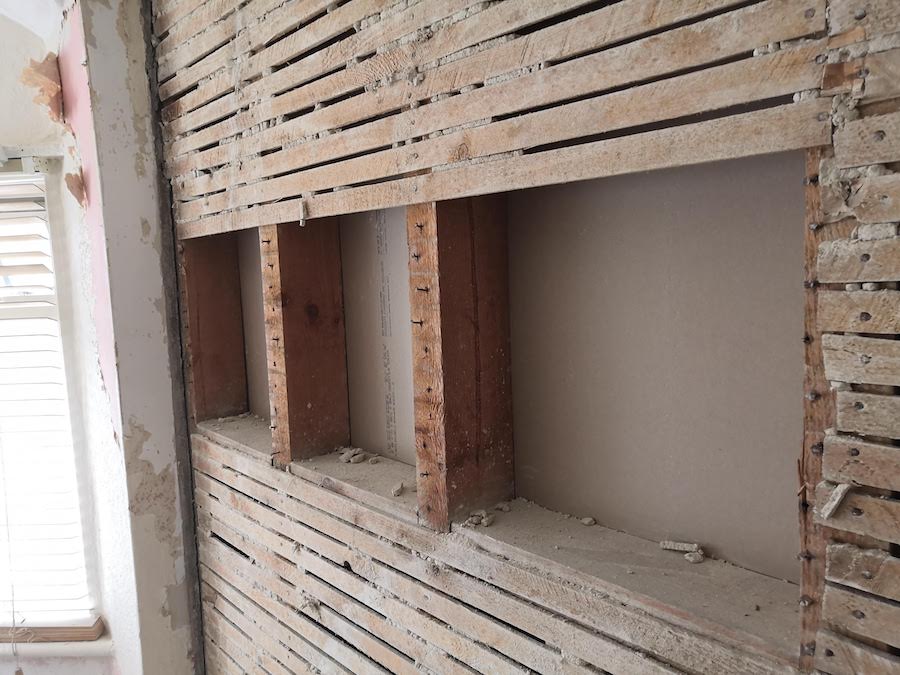 Removing lath and plaster