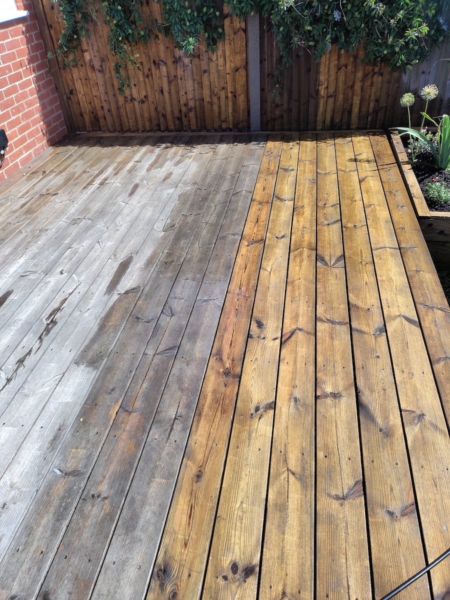 Decking clean during