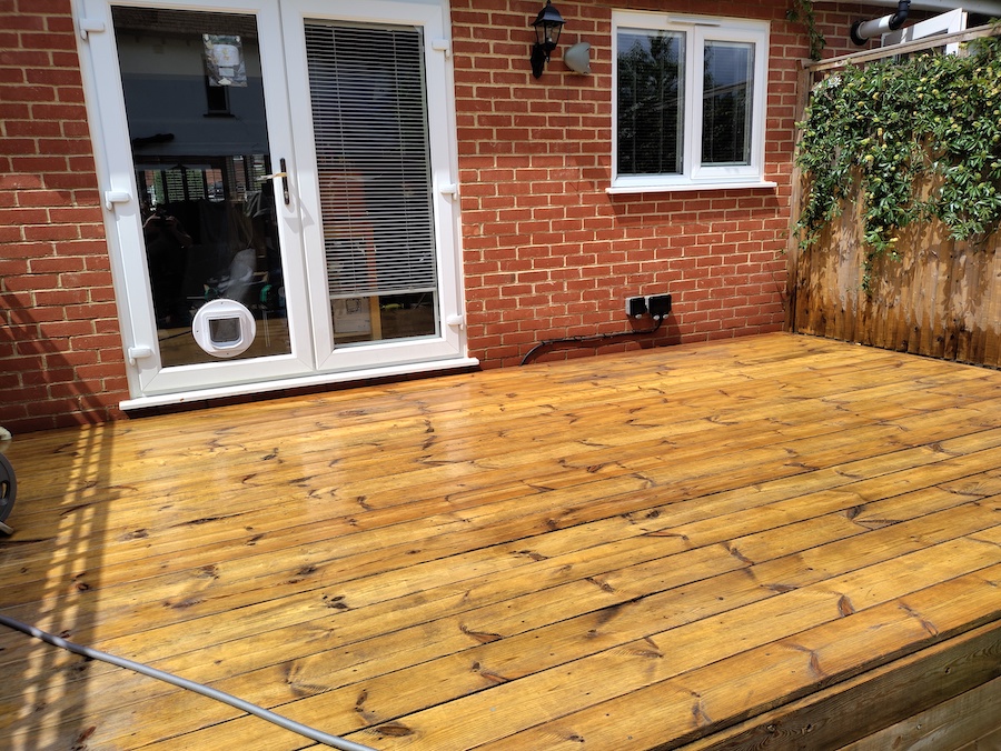Decking clean after